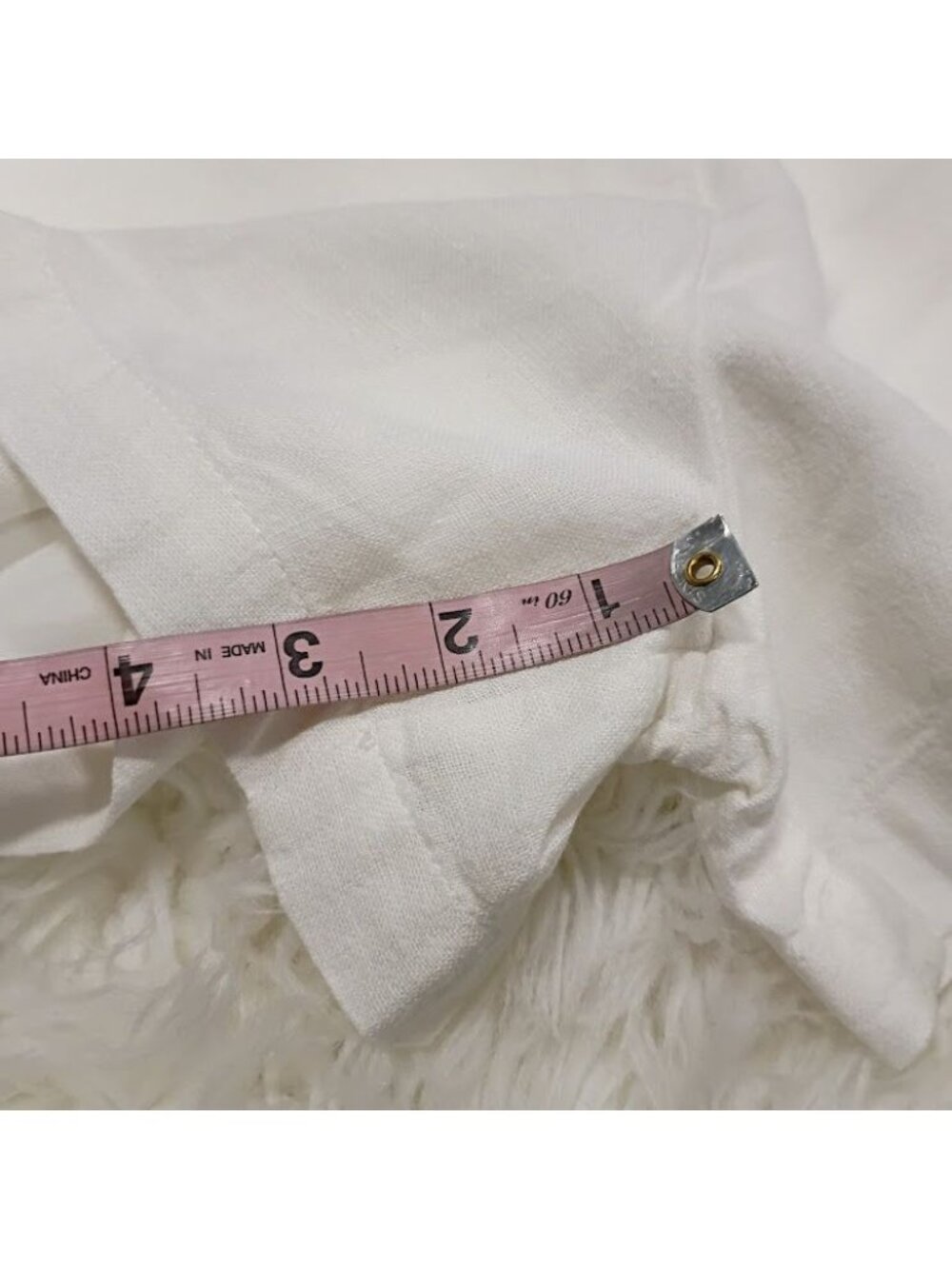 Abercrombie & Fitch White Linen Womens Casual Shorts Size Small - Picture 10 of 11